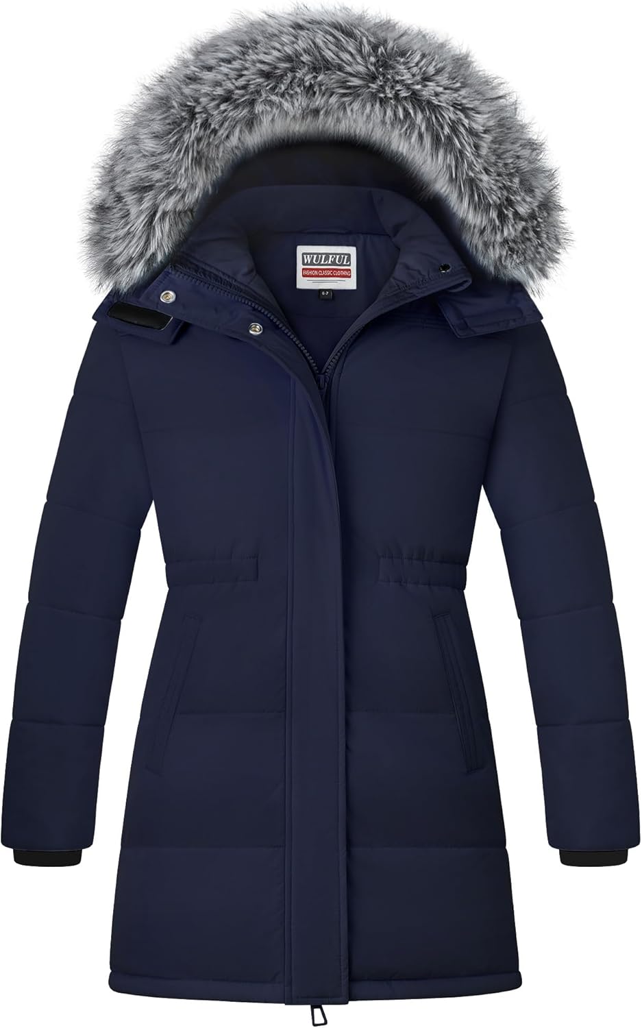 WULFUL Girl's Winter Long Coats Hooded Parka for Warmth