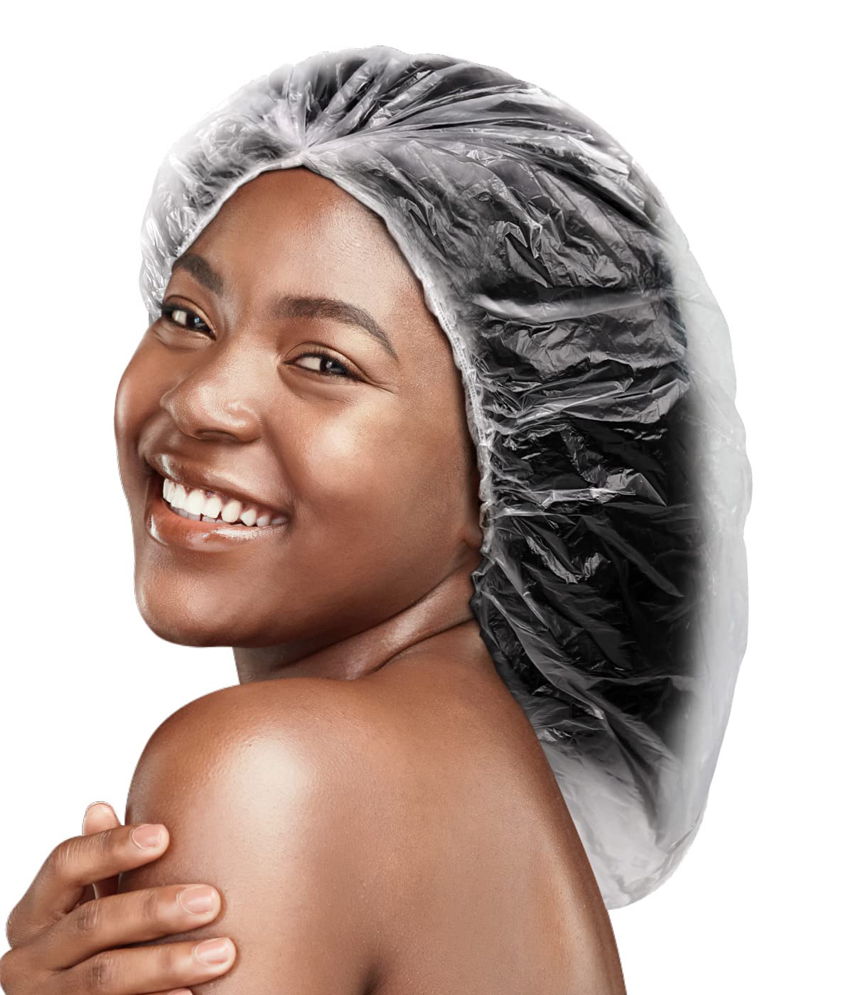 XXL Oversized Disposable Plastic Shower Cap for Long Hair Care