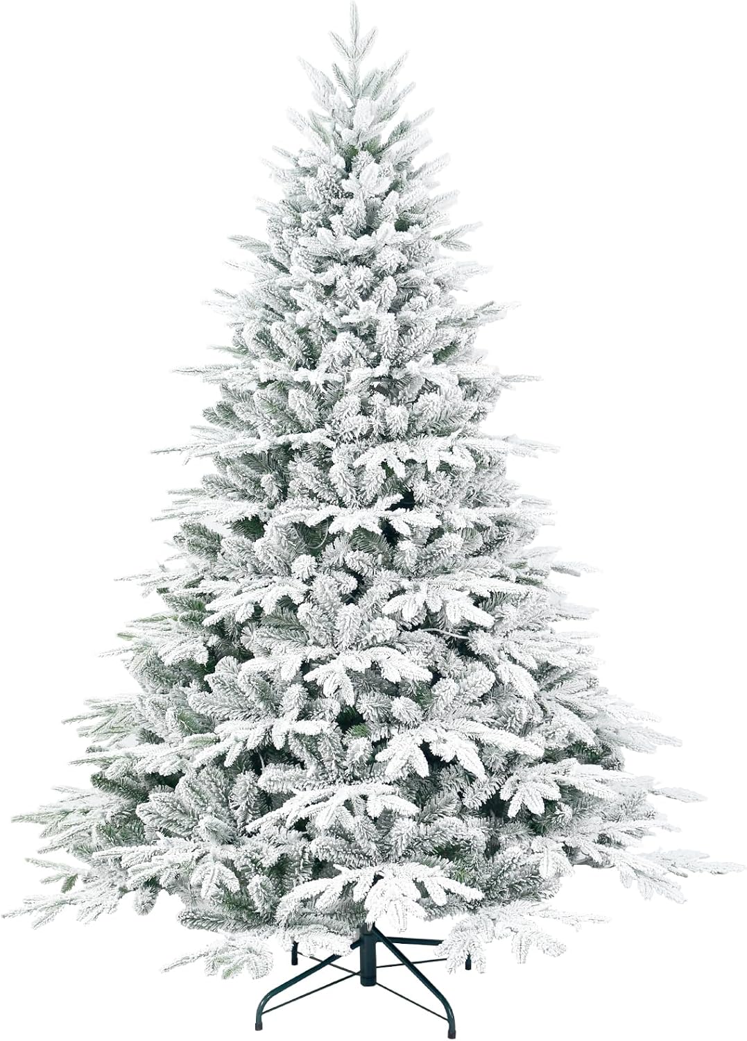 Unlit Flocked Artificial Full Christmas Tree 4.5FT for Holidays