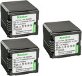 Kastar 3-Pack Battery Replacement for VW-VBG260 - Long Life Camcorder