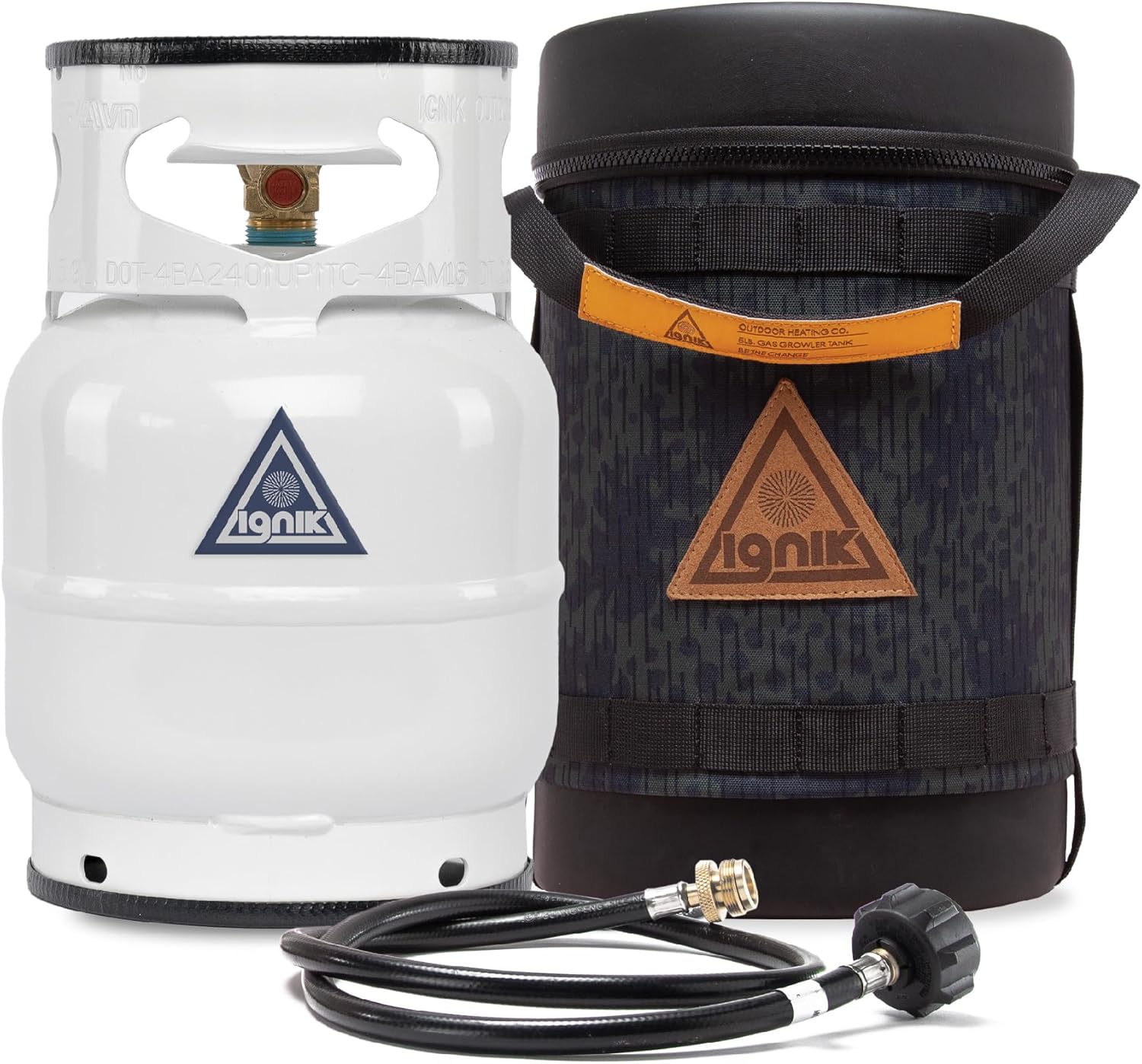 Refillable Gas Growler Deluxe 5-Pound Propane Tank for Camping