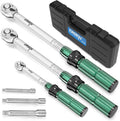 DISEN 6 PCS 1/4 3/8 1/2-inch Drive Click Torque Wrench Set 20-220In.lb