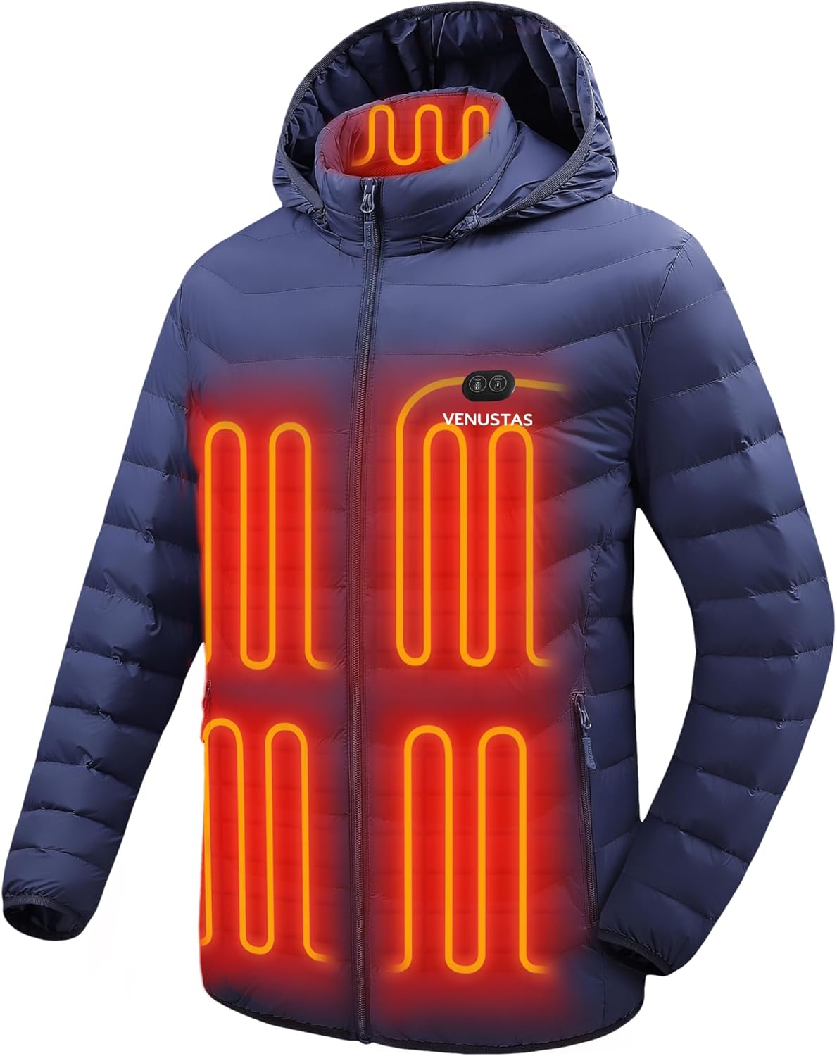Venustas Unisex Dual-Control Heated Jacket for Ultimate Warmth
