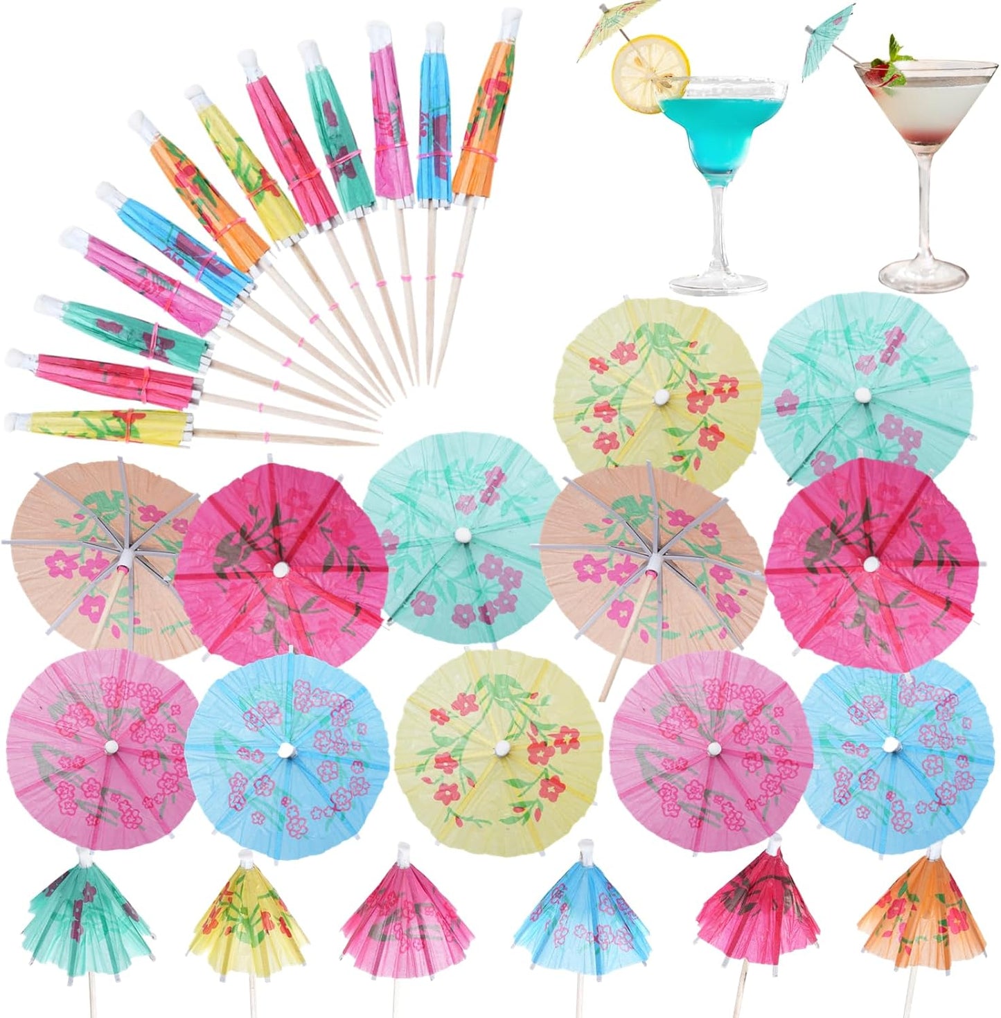 Tropical Mini Umbrellas for Festive Drinks!