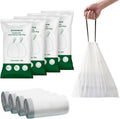 Trash Bags for 8-Gallon Cans - Heavy-Duty Drawstring, 180 Count