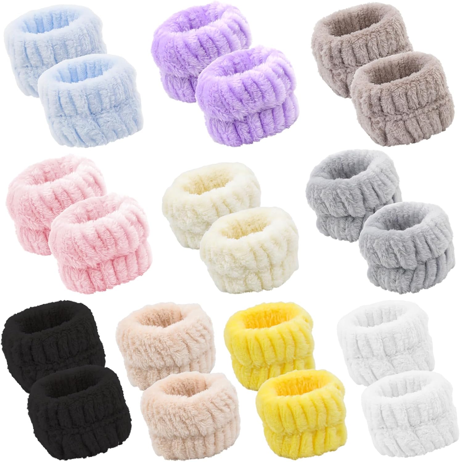 20-Pc Absorbent Wristbands for Face Washing