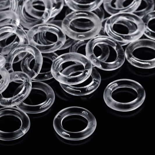 100 Translucent Plastic Rings for Roman Shades, 13mm