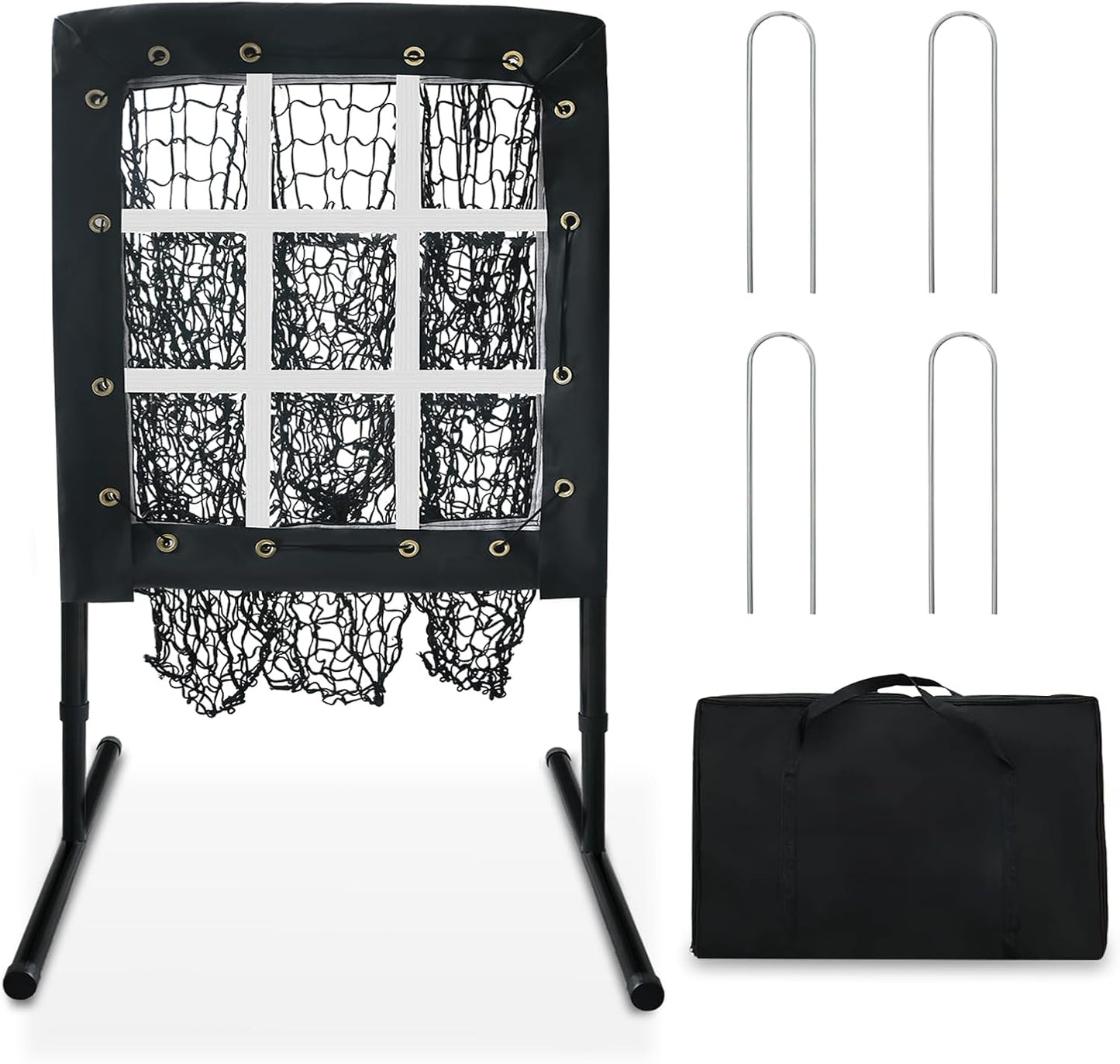9 Hole Baseball Pitching Net for Training and Practice