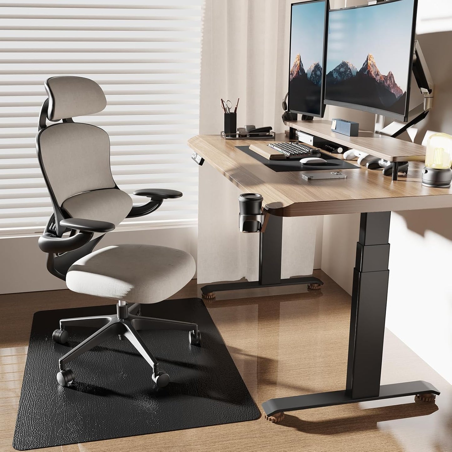 Thickened 2.0mm Office Chair Mat for Hardwood Floors - Durable