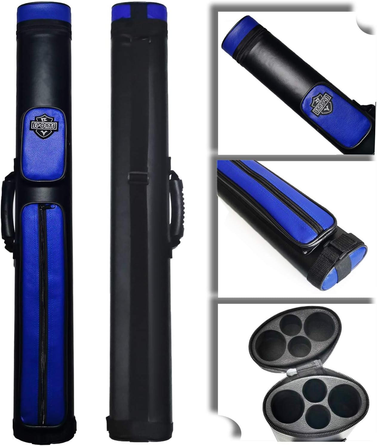 2x2 Hard Pool Cue Carrying Case for Billiard Stick Protection