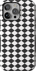 Casely iPhone 14 Pro Case | Salem's Hex Black & White Checkered - Bold