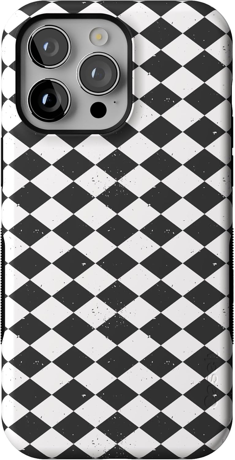 Casely iPhone 14 Pro Case - Salem's Hex Black & White Checkered