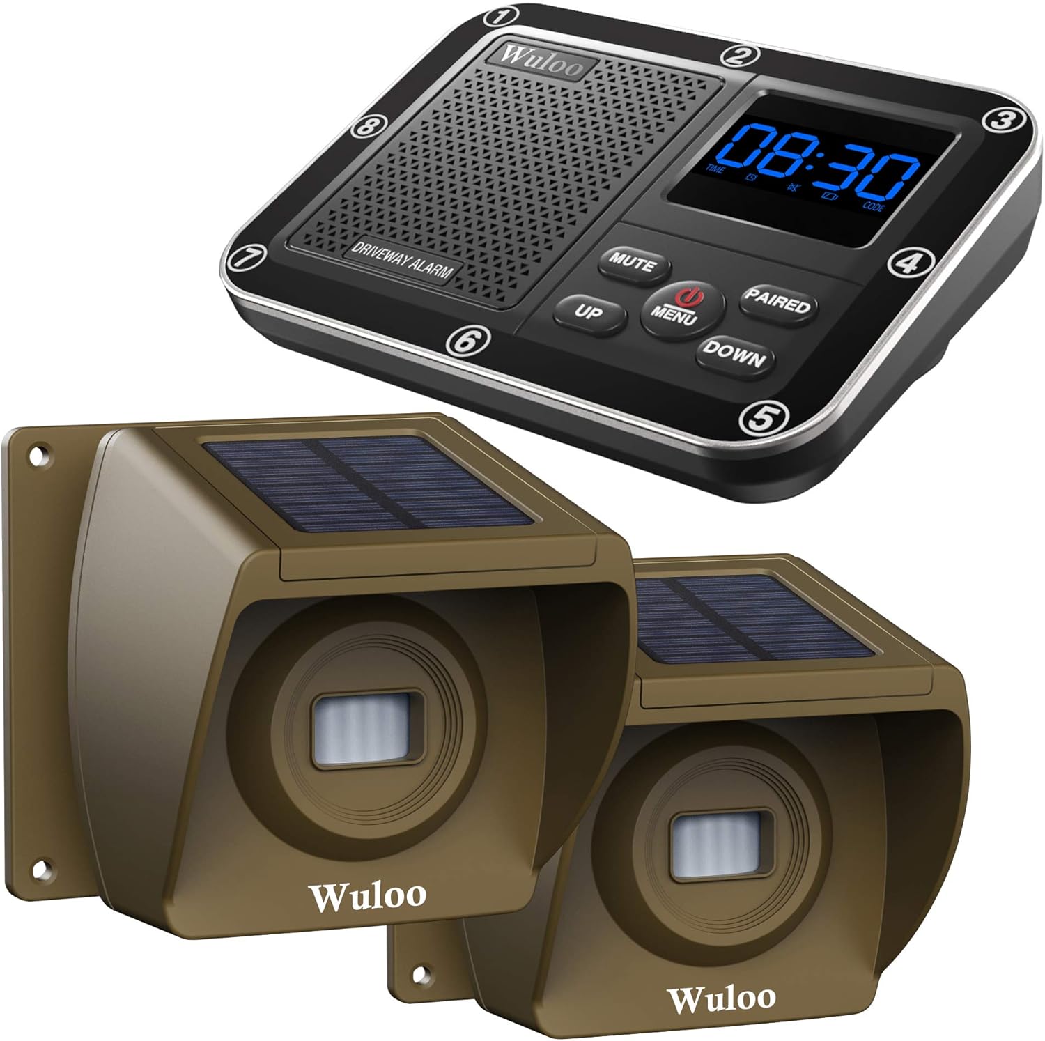 Solar Driveway Alarm Wireless System with 1800ft Range and More
