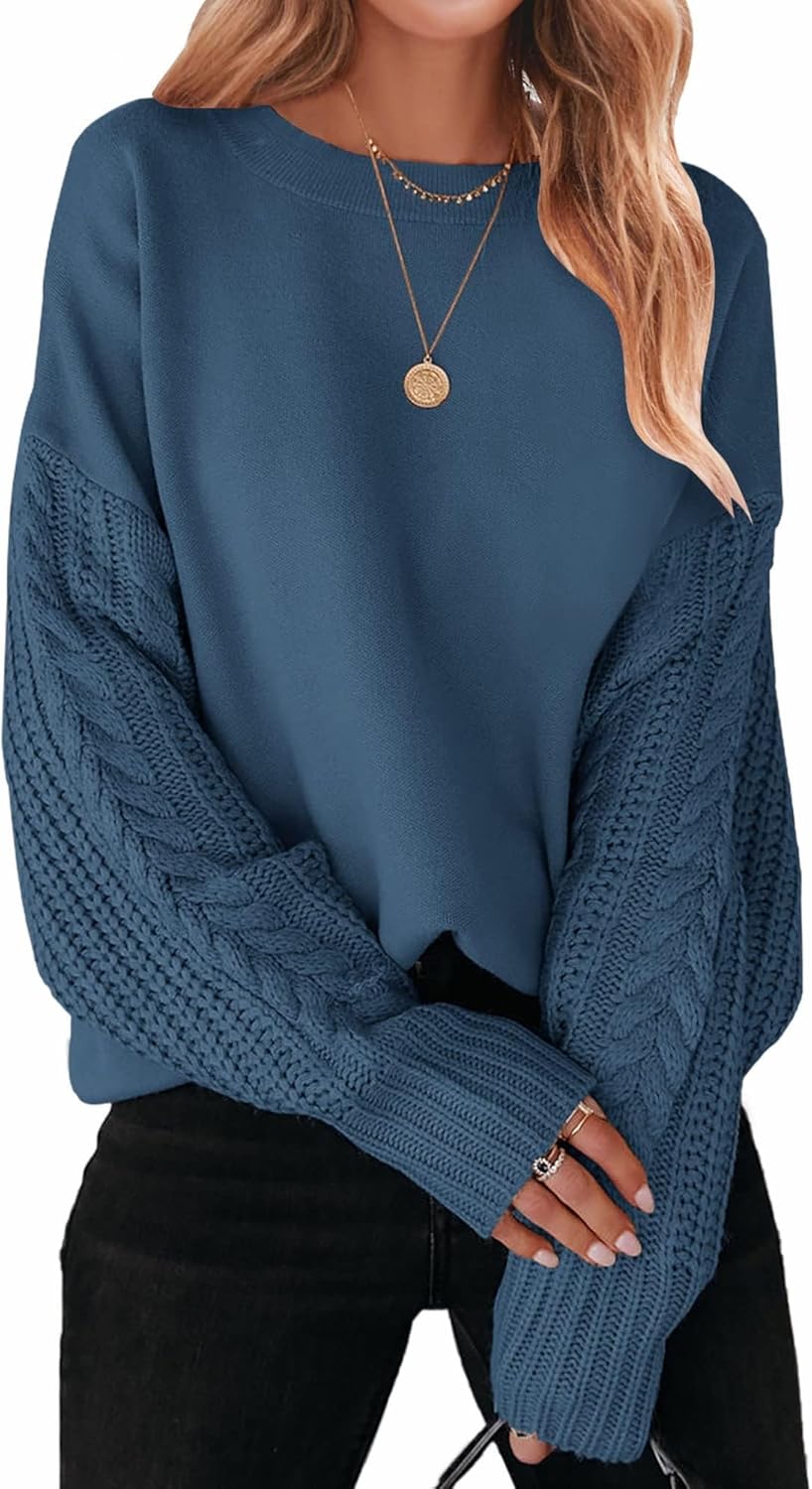 ZESICA Women's Oversized Pullover Sweater for Fall Fashion