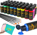 Colorful Acrylic Leather Paint Set, 36 Colors - Durable Flexible