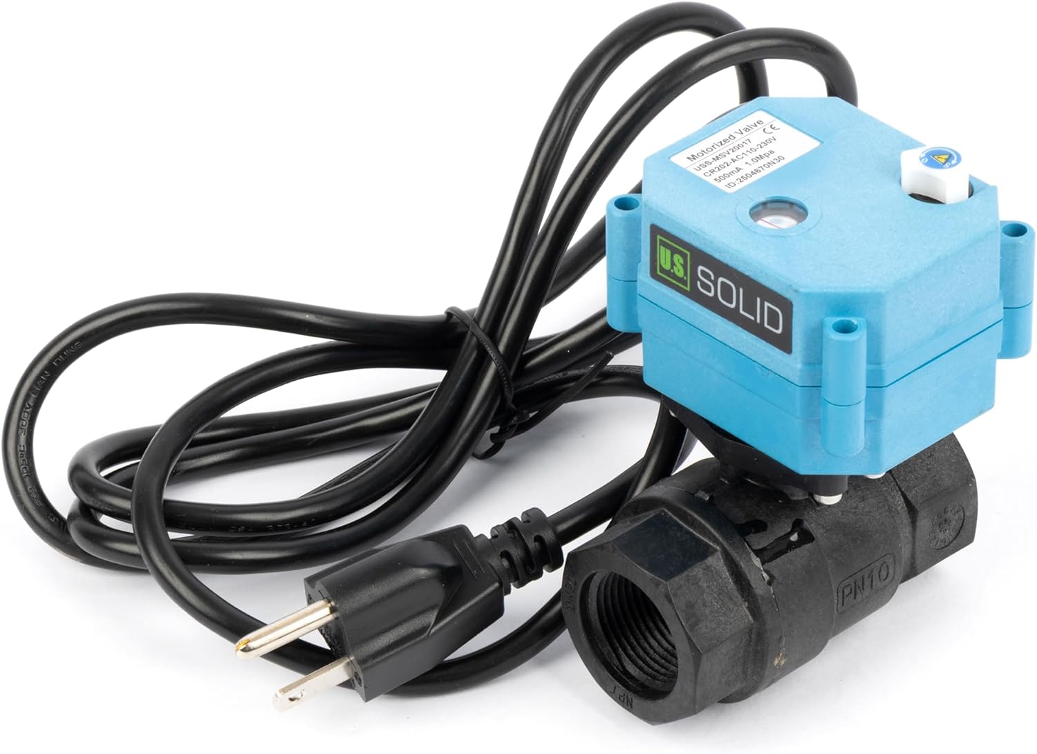 U.S. Solid 3/4 PPE Motorized Ball Valve for Reliable Performance