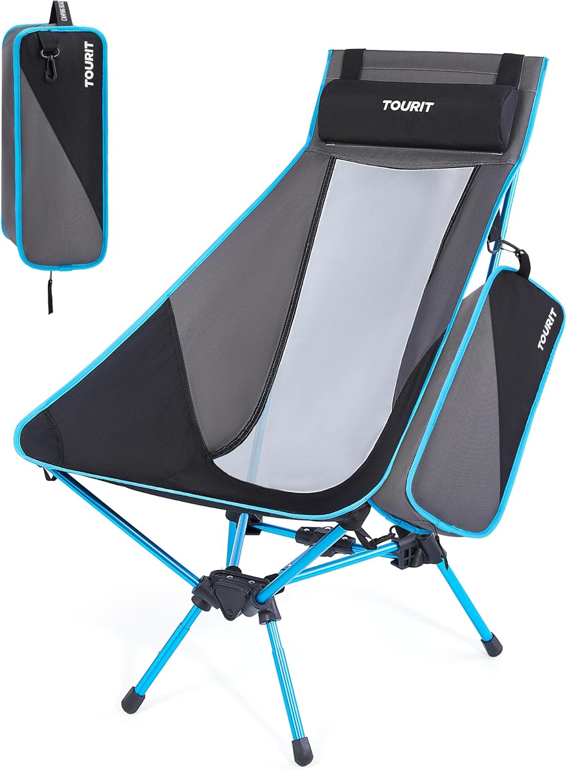 TOURIT Portable Camping Chair - 380 Lbs Support