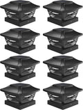 Solar Outdoor Post Cap Lights - Bright LED Solar Post Caps (8 Pack)