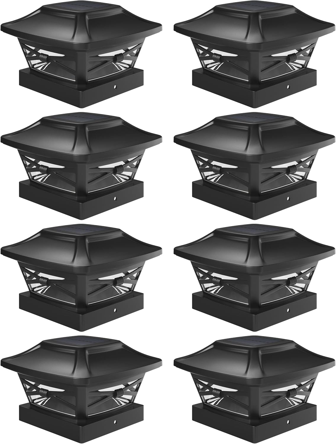 Davinci Lighting Renaissance Solar Outdoor Post Cap Lights - 8 Pack