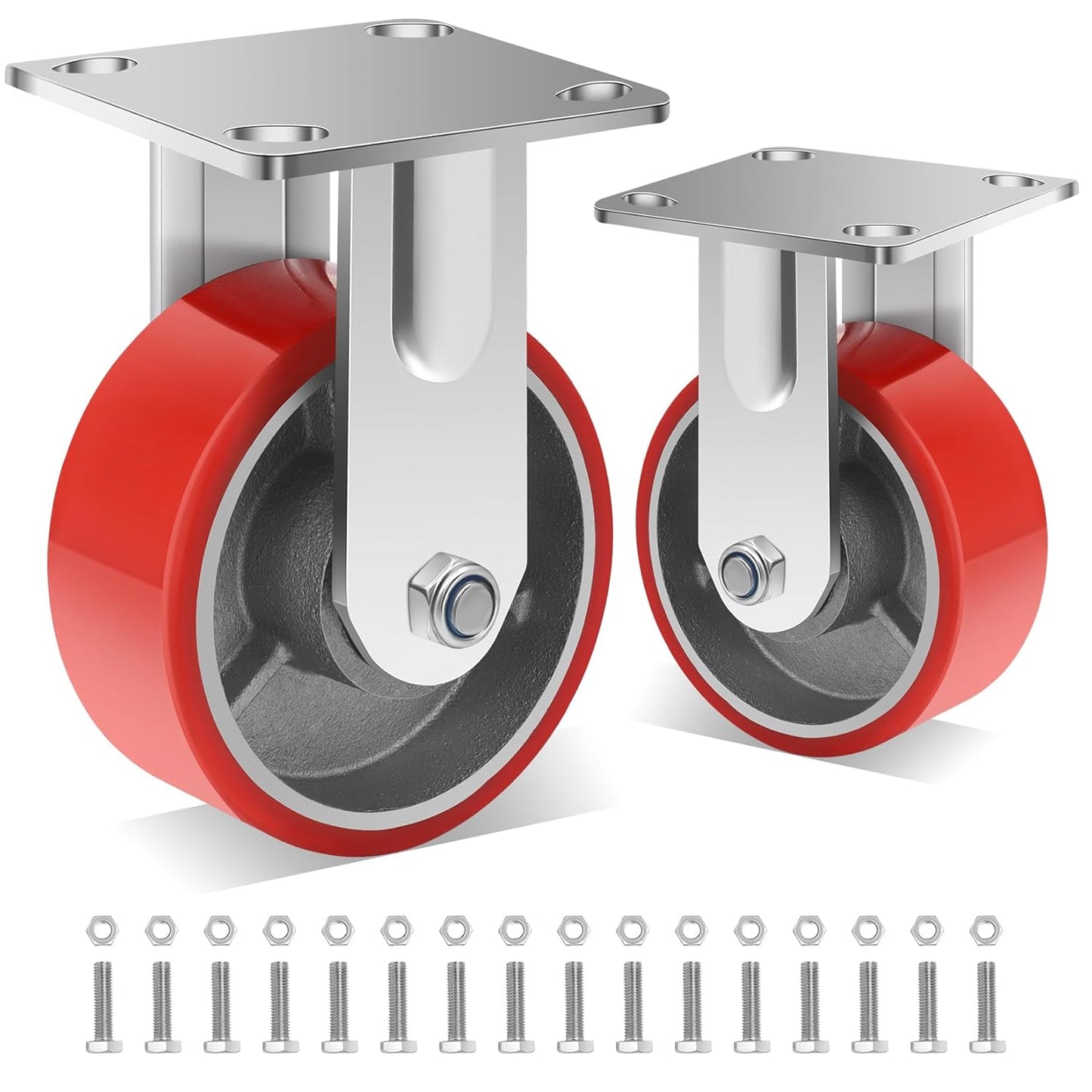 5 Inch Heavy Duty Casters for Industrial Use - 1000 LBS Capacity