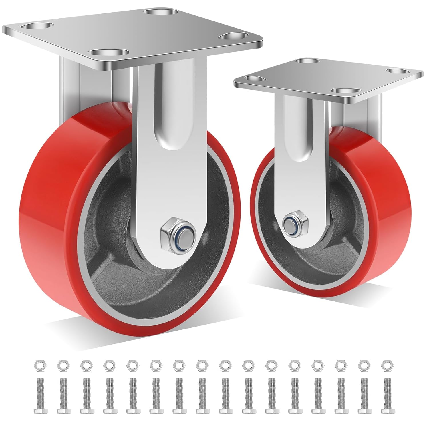 5 Inch Heavy Duty Casters for Industrial Use - 1000 LBS Capacity