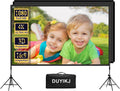 Projector Screen and Stand 100 in 16:9 - Portable Black Backing Screen