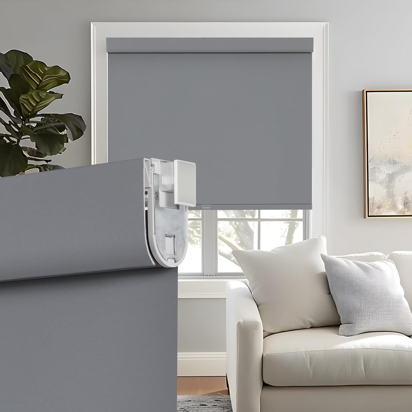 Persilux No Drill Roller Shades for Windows Blackout Shades