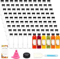 Plastic Juice Bottles 128pcs 16oz with Caps and Accessories - Bulk