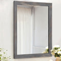Wooden Mirror Rectangle Rustic Wall Mirror 20x16 - Classic Farmhouse