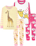 Girls 4-Piece Cotton Pajama Set - Sizes 18 Months to 12 Years