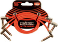 Ernie Ball 12 in Flat Ribbon Patch Cable 3-Pack - Red