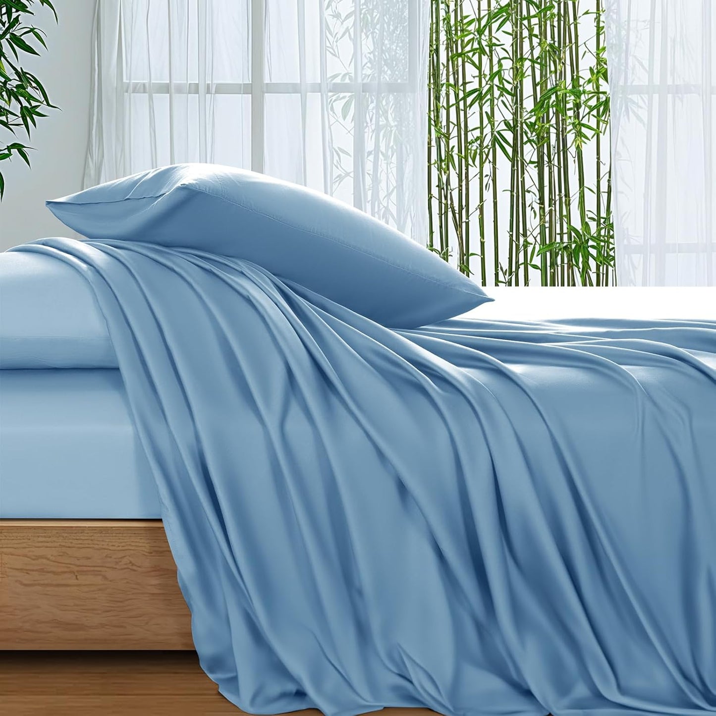Cooling Bamboo Bed Sheets for Cal King Size - Ultra Soft & Luxurious