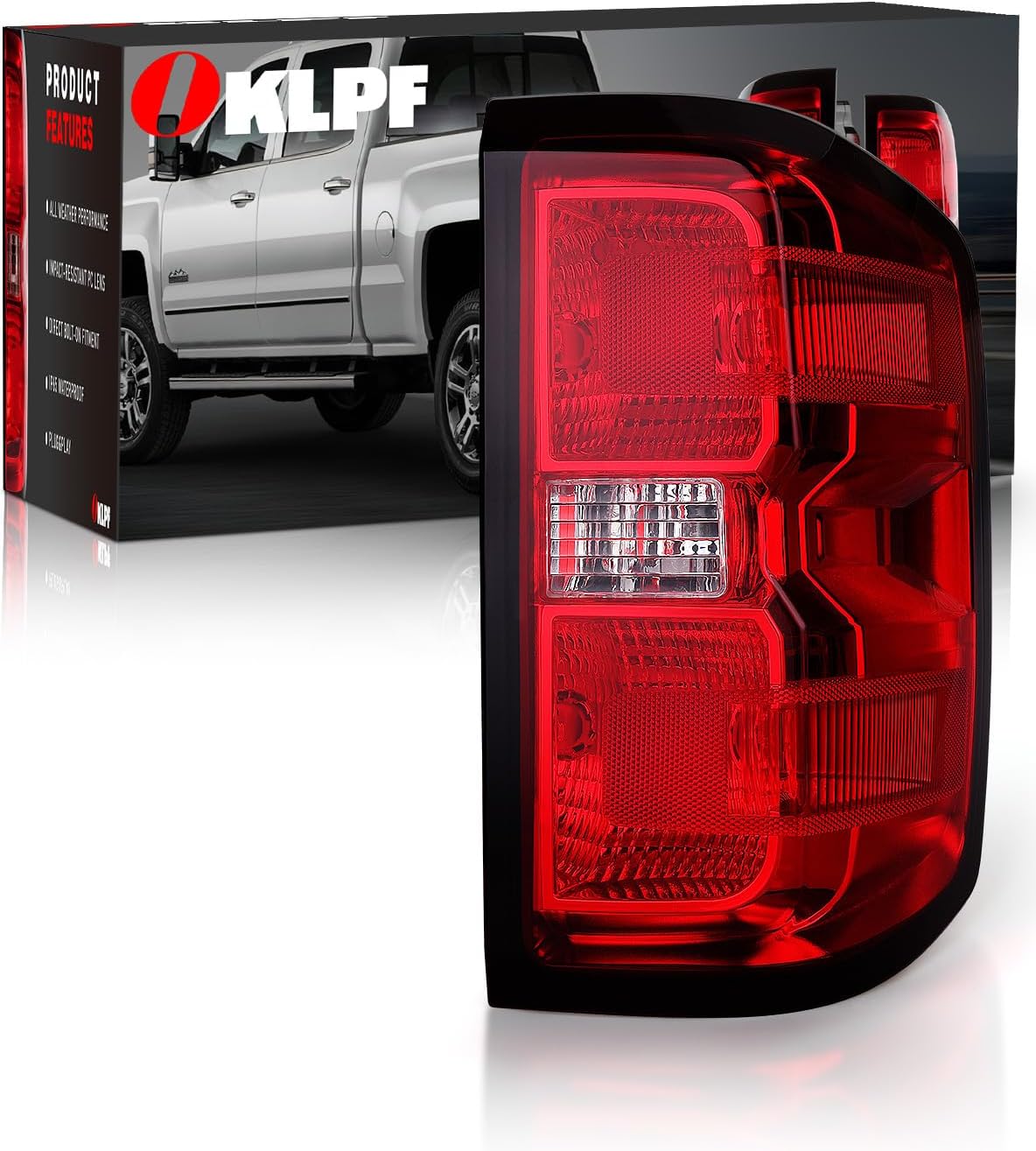 OKLPF Rear Brake Tail Lights for 2016-2019 Chevy Silverado Models