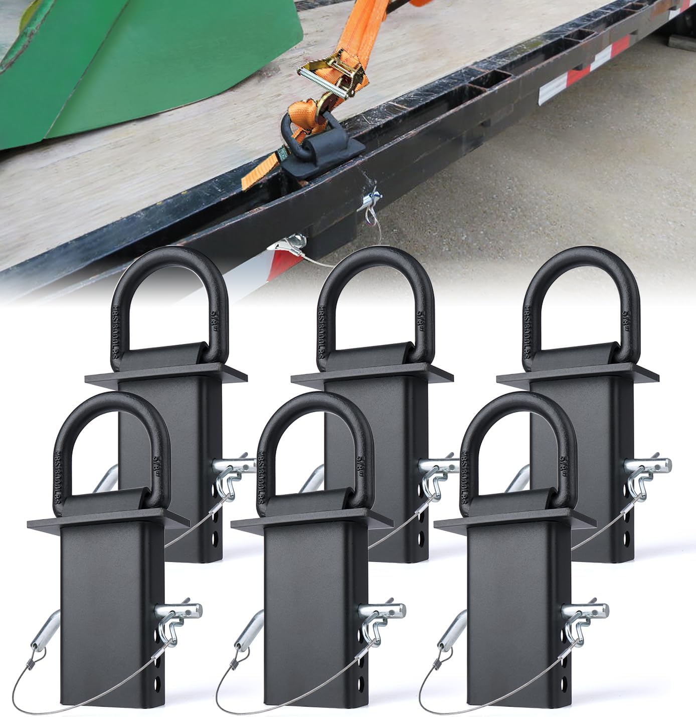 5/8 Heavy-Duty Stake Pocket D Rings for Secure Cargo Tie-Downs