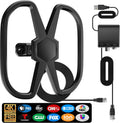 TV Antenna Indoor for 2 TVs 3100+ Miles Long Range - Strong Amplifier