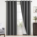 Yakamok Dove Grey Blackout Curtains for Bedroom and Living Room