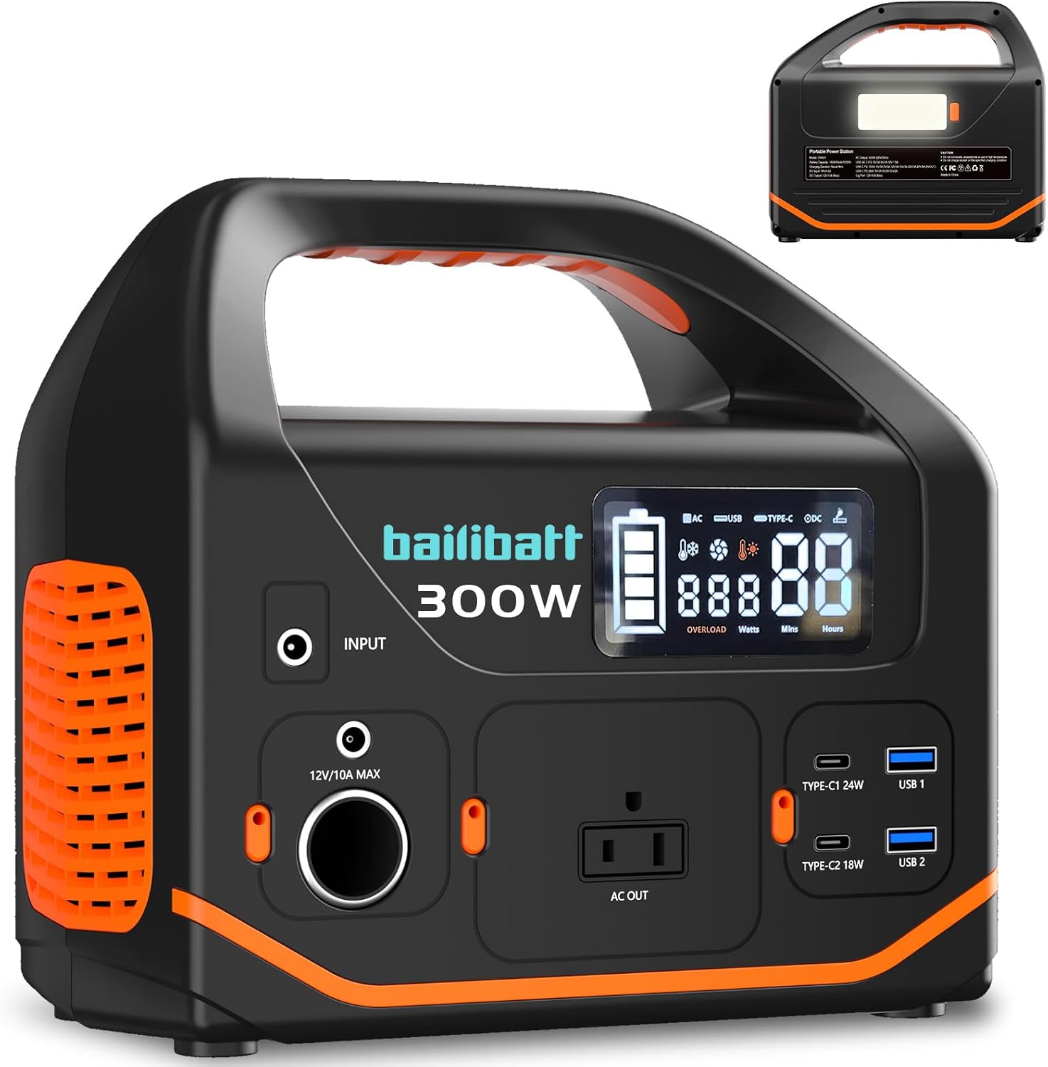 Portable Power Station 266Wh Lithium Battery - Versatile 7-Port Generator