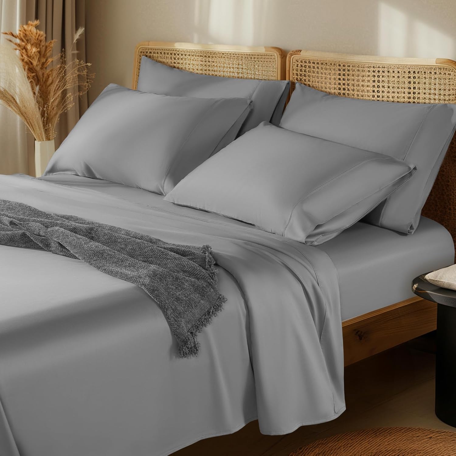 LBRO2M 1000 Thread Count Egyptian Cotton King Sheet Set