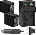NP-FV100 2-Pack Batteries and Charger for Sony Camcorders - Long Run