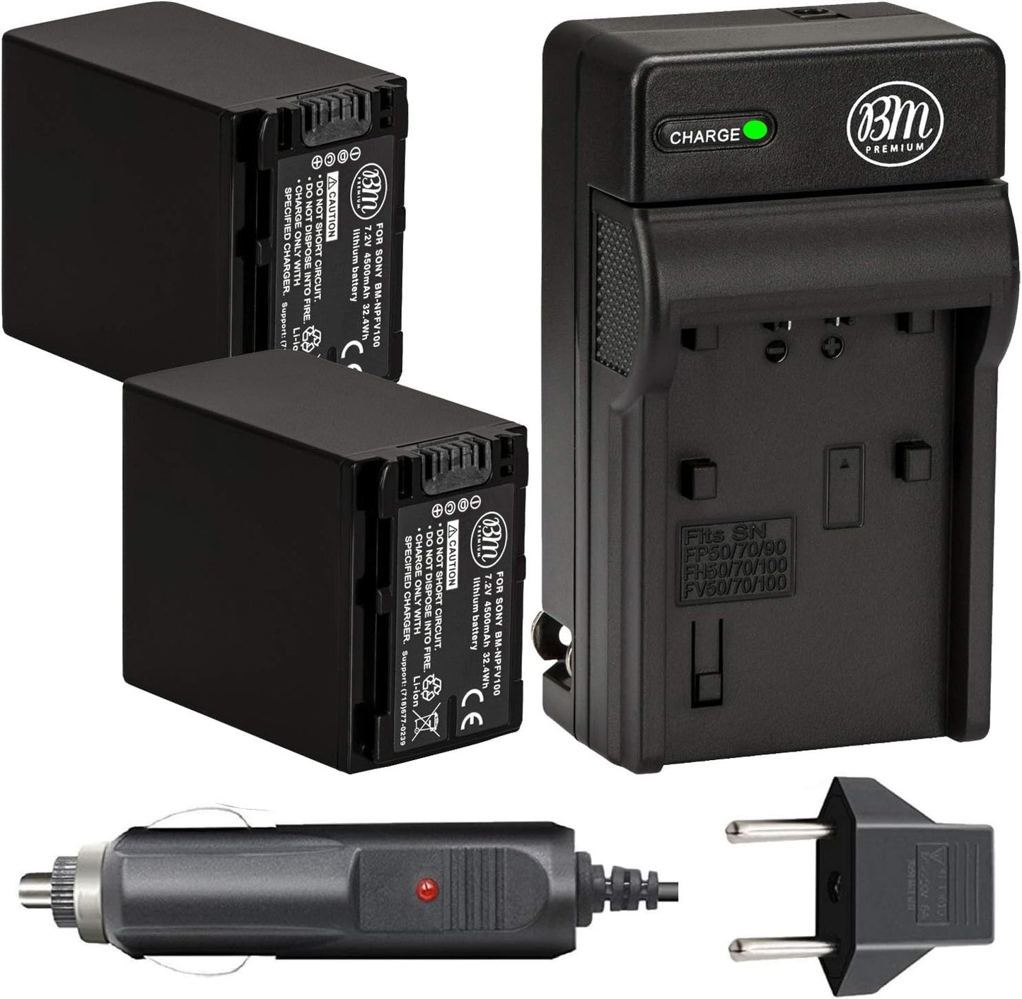 BM NP-FV100 Battery and Charger Set for Sony Camcorders