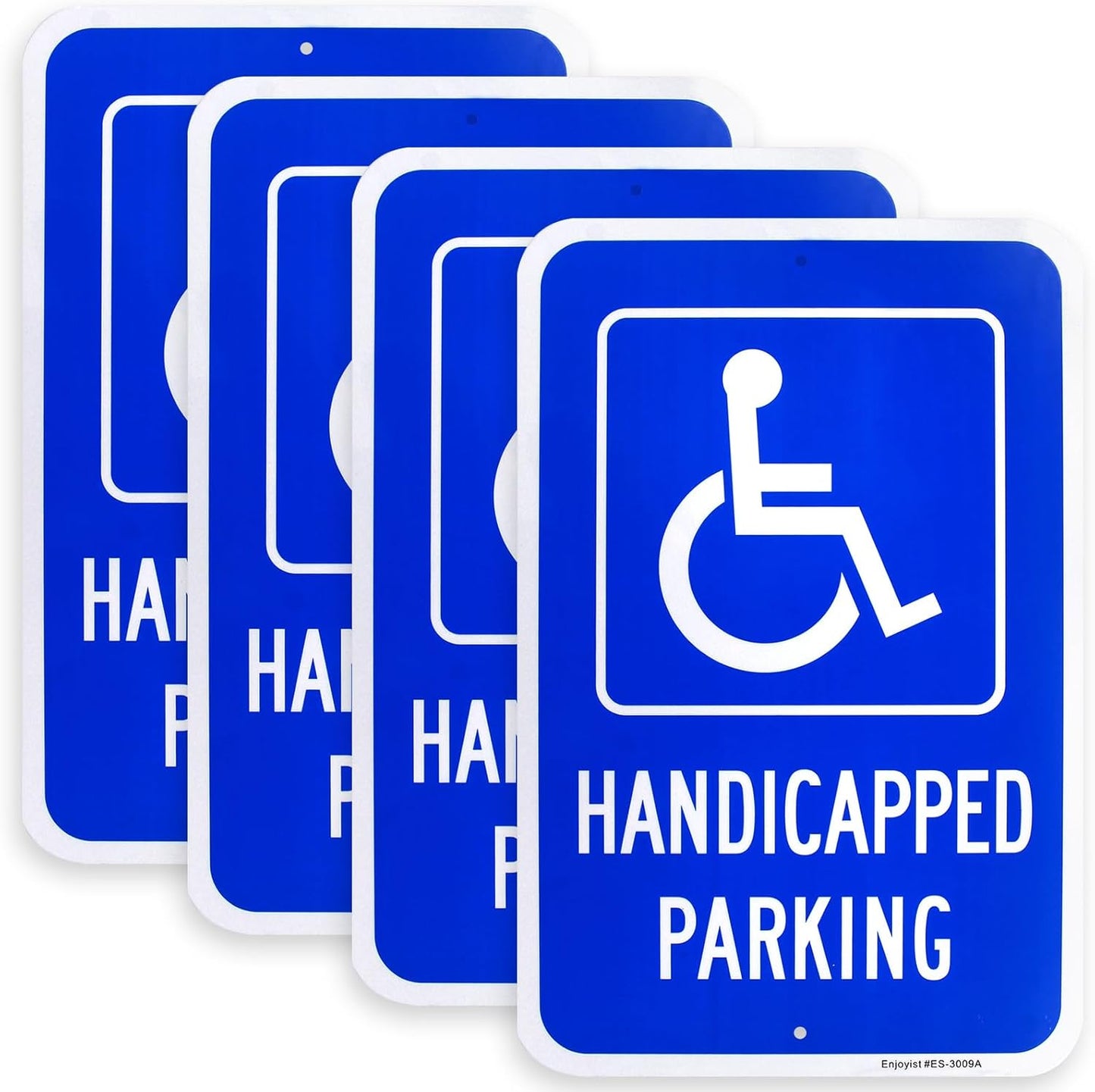 4 Pack Large Handicap Parking Sign for High Visibility Needs
