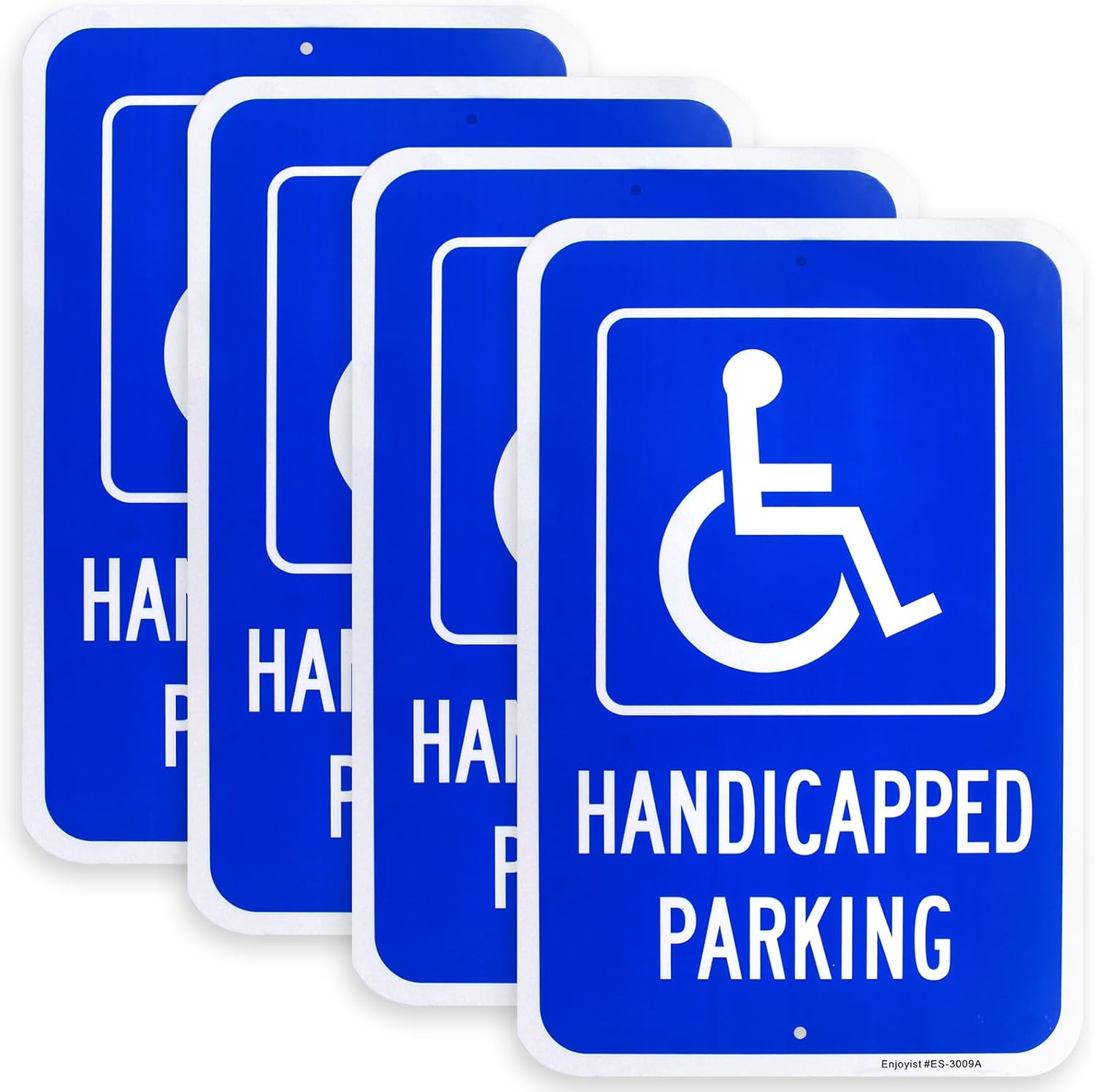 4 Pack Large Handicap Parking Sign for High Visibility Needs
