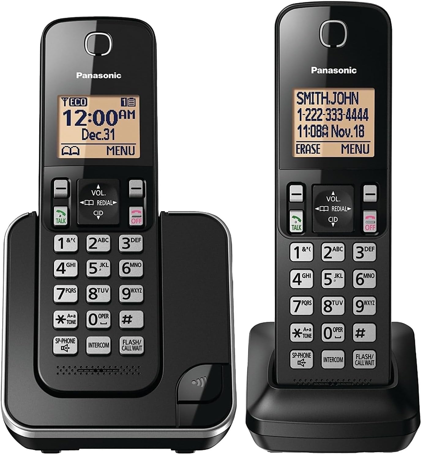Panasonic Expandable Cordless Phone System with Amber Display