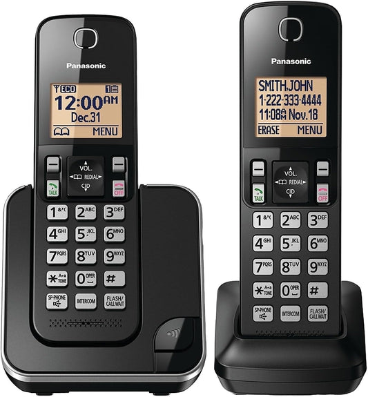 Panasonic Expandable Cordless Phone System with Amber Display