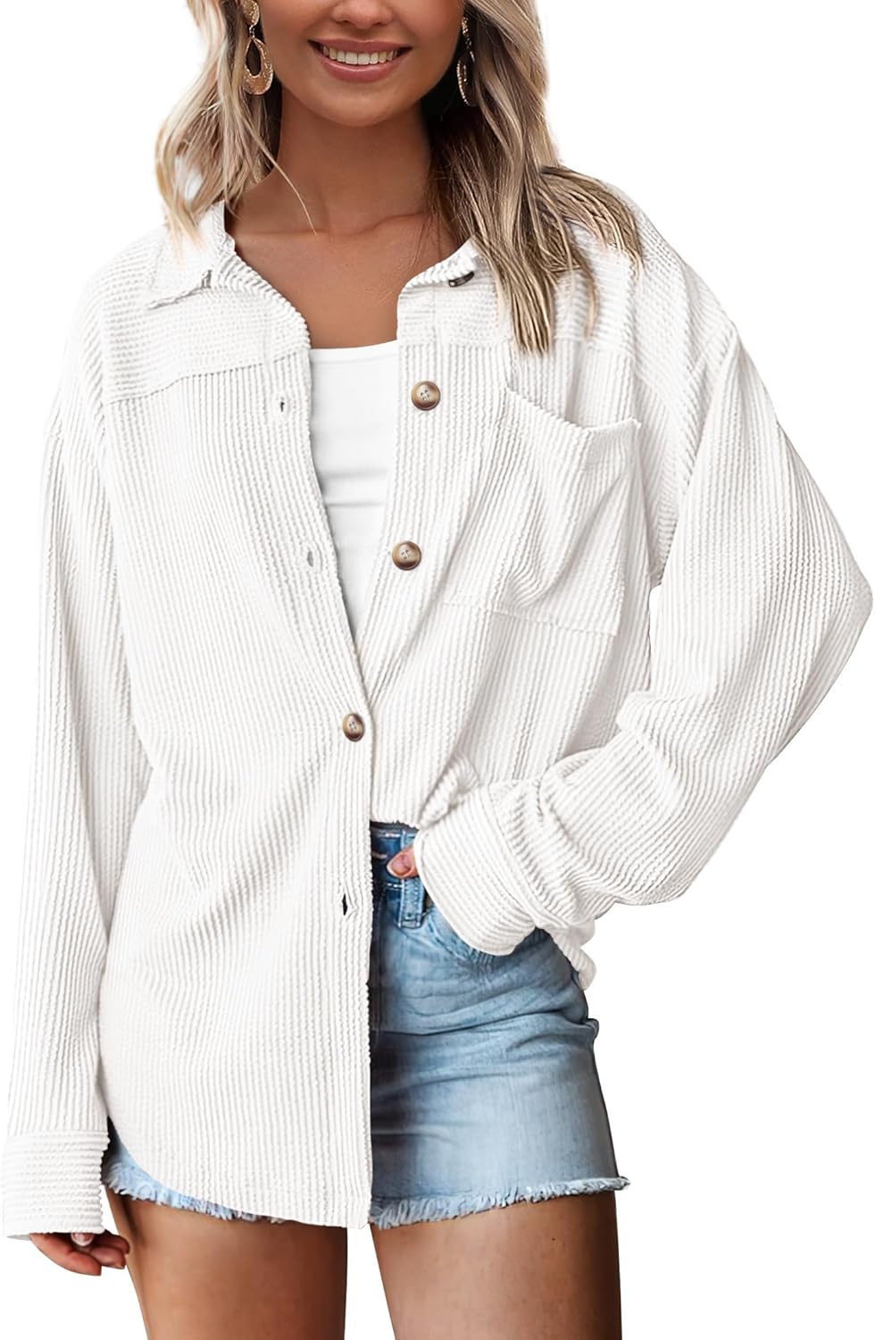 PRETTYGARDEN Women's Button Down Shirts for Fall Fashion 2025