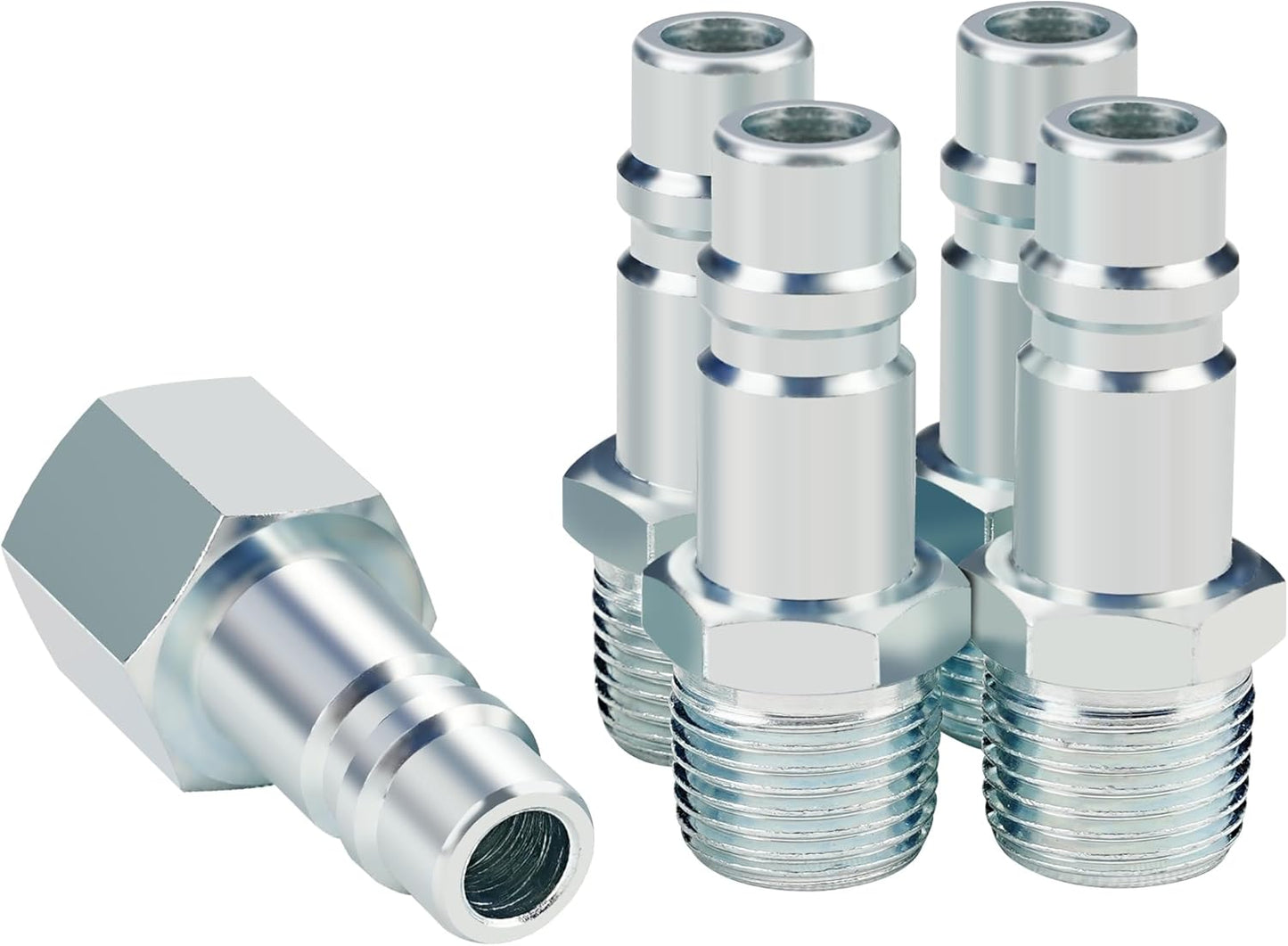 High Flow 1/2 Air Hose Fittings Set - Steel Compressor Accessories