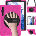 Galaxy Tab 12.4 in Case with Carry Strap and 360 Stand - Pink
