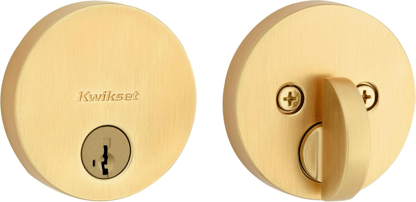 Kwikset Uptown Deadbolt Lock with SmartKey Security and Microban