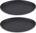 24 x 29 in Black Non Slip Oval Serving Tray 2-Pack - Durable