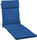 Outdoor Chaise Cushion 21 in x 72 in Weather-Proof Cobalt Blue